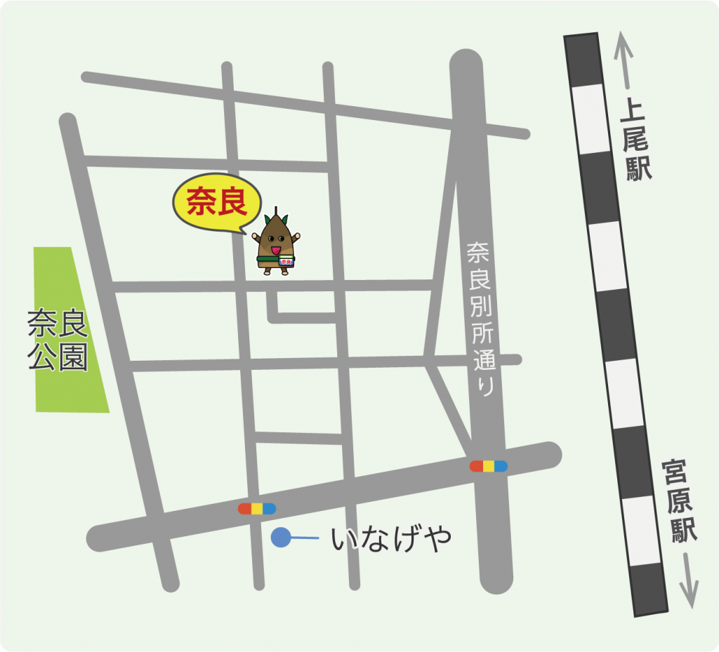 キッズスペース奈良の地図